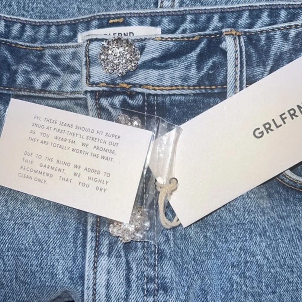 GRLFRND Embellished Denim Skirt